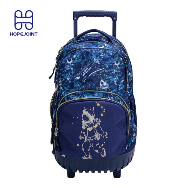 KIDS SCHOOL TROLLEY BACKPACK WITH REFLECTIVE PRINTING