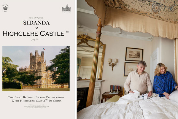 Highclere Castle licensed bedding products