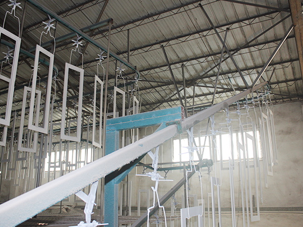 Paint spray hanging line