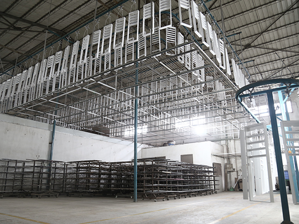Paint spray hanging line