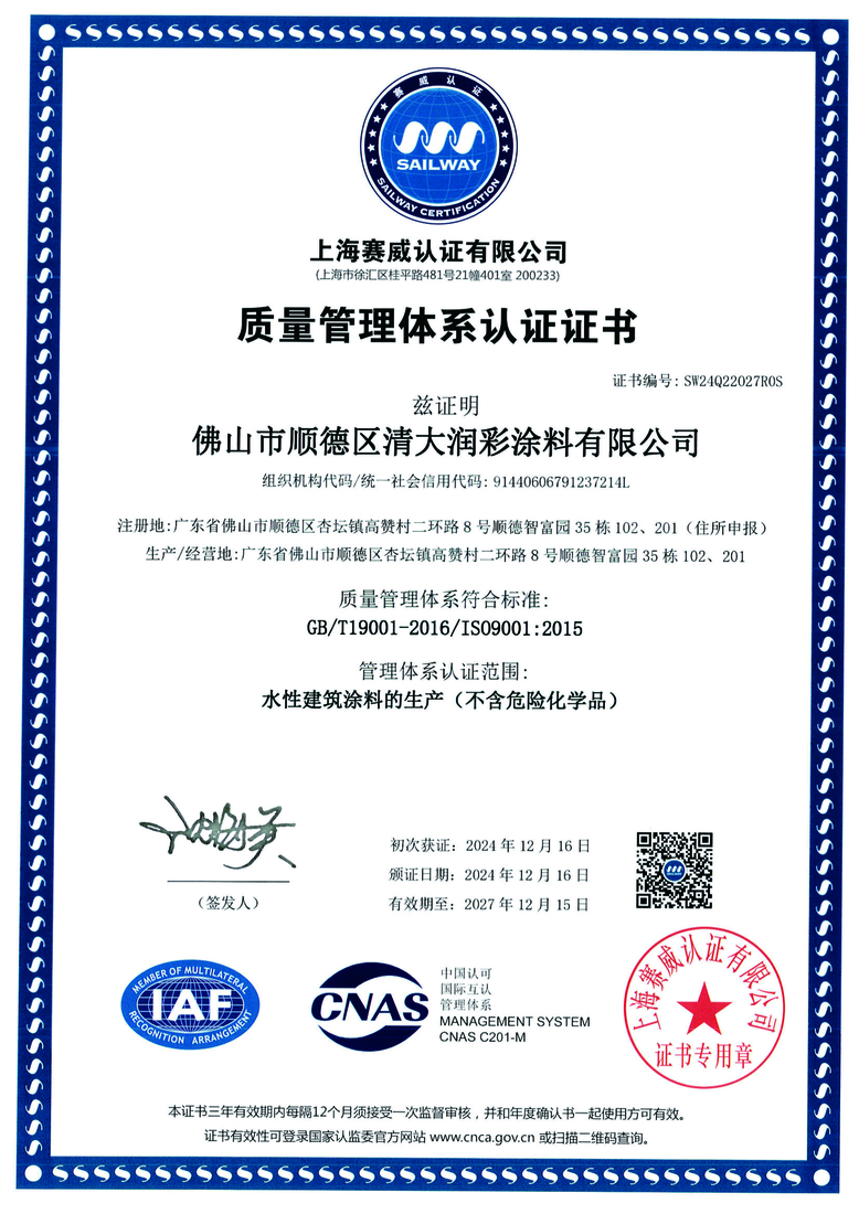 ISO9001 quality management system