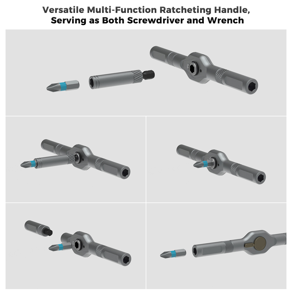 2025 new model 42 in 1 magnetic screwdriver set, DIY ratchet screwdriver set, multi position magnetic drive set with detachable ratchet handle, portable compact repair kit