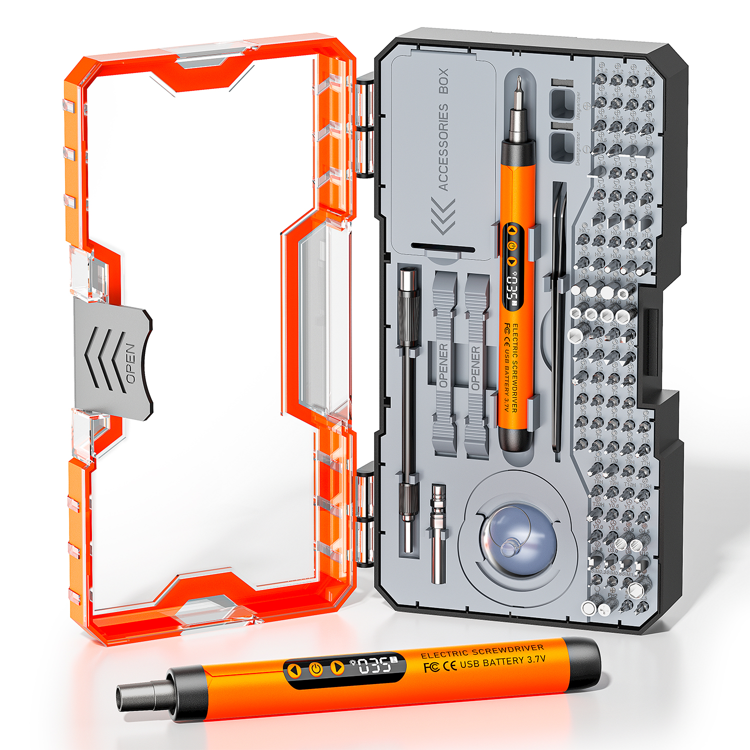 Electric Screwdriver Set, Precision Screwdriver Set, Magnetic Drill Bit, Magnetic Storage, Mini Precision Electric Screwdriver Repair Kit for PC RC Electronics
