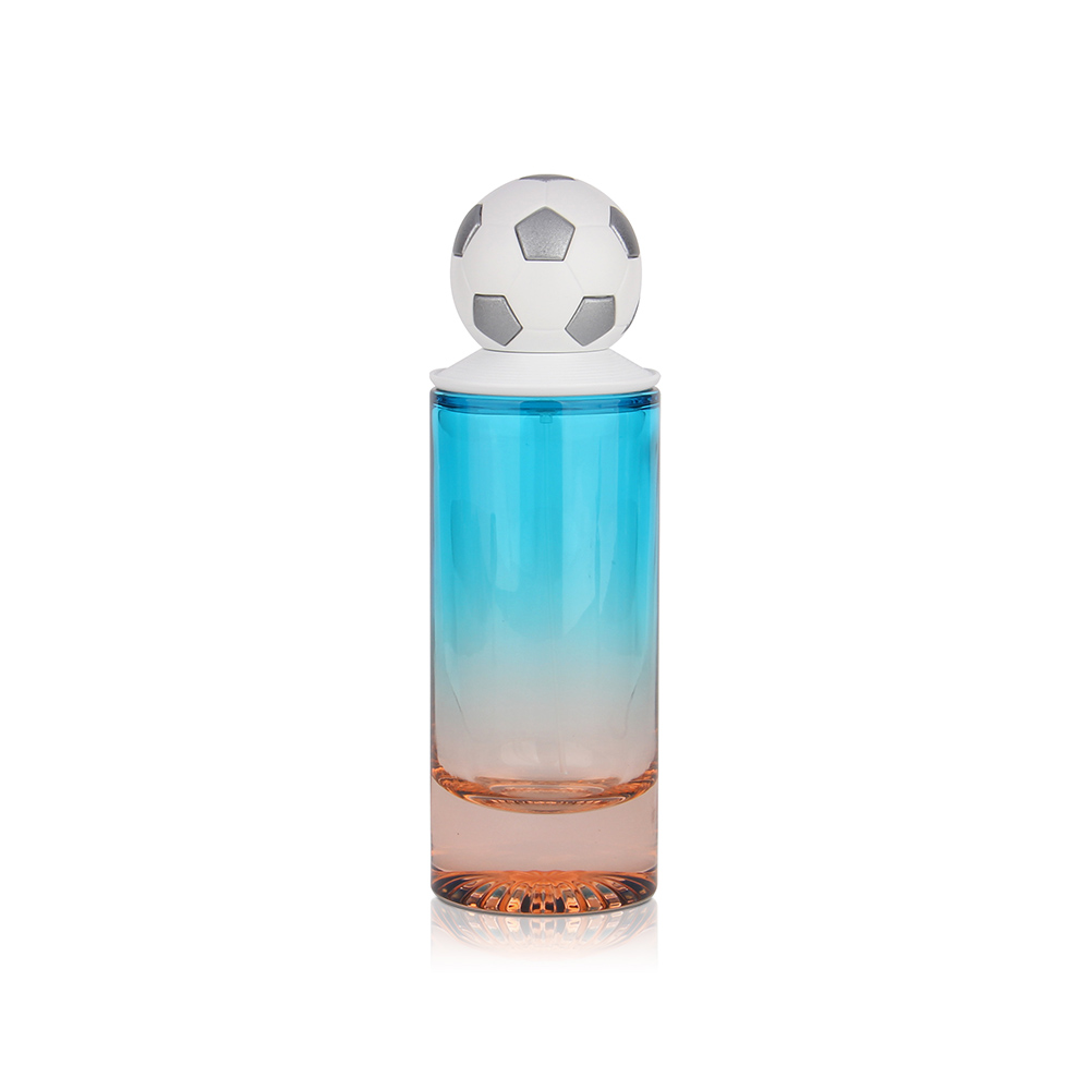 Custom Perfume Oil Bottle  Transparent Cylindrical Shape 100ml Glass Spray Empty Perfume Bottles with Lid