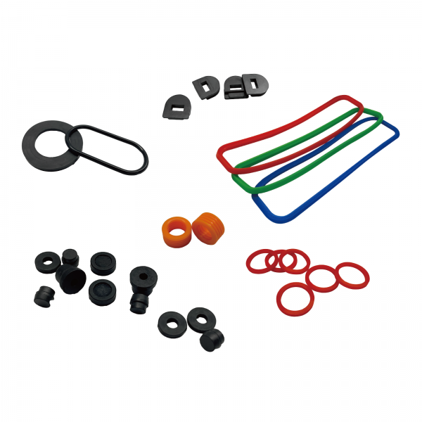 Rubber injection molded components for machinery