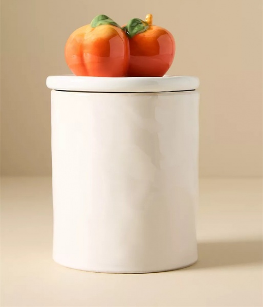 Ceramic white jar