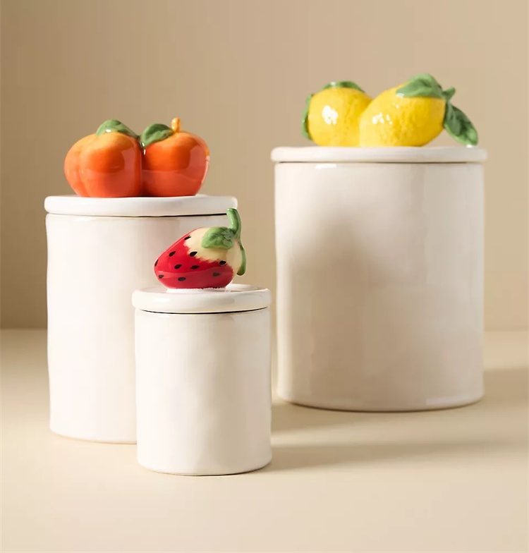 Ceramic white jar
