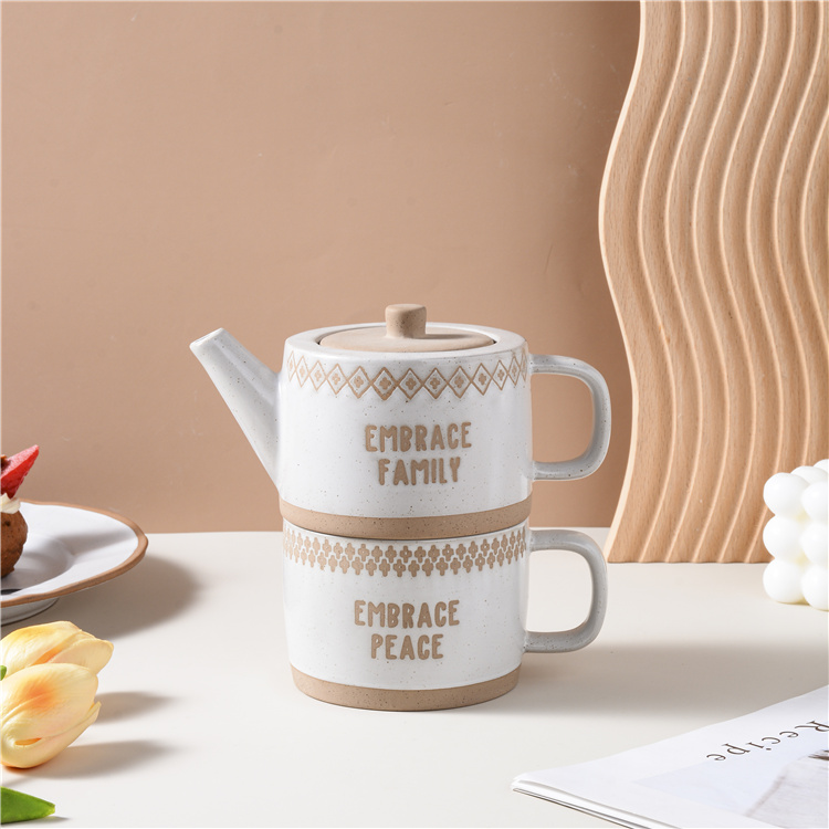 Ceramic tea cup and teapot series