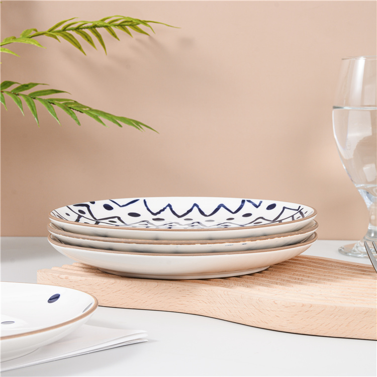 Japanese-style striped polka dot disc
