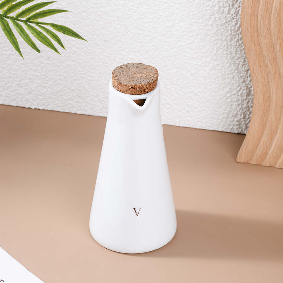 Ceramic white seasoning jar
