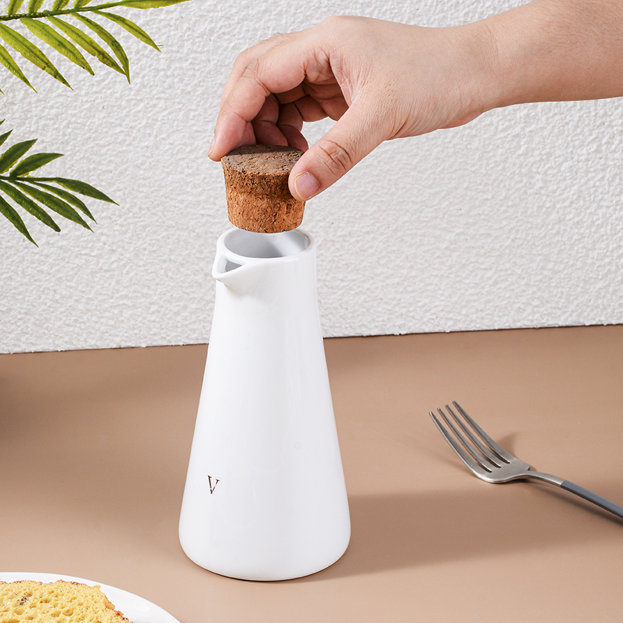 Ceramic white seasoning jar