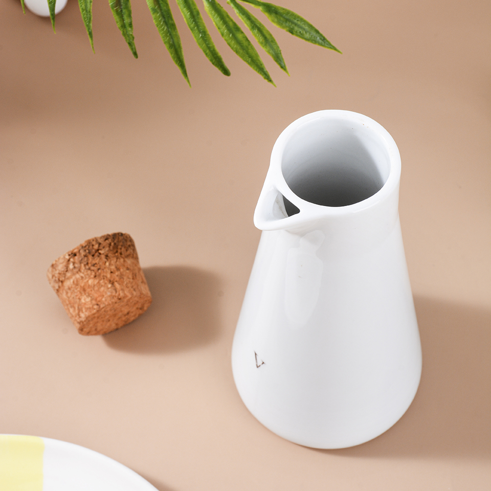 Ceramic white seasoning jar