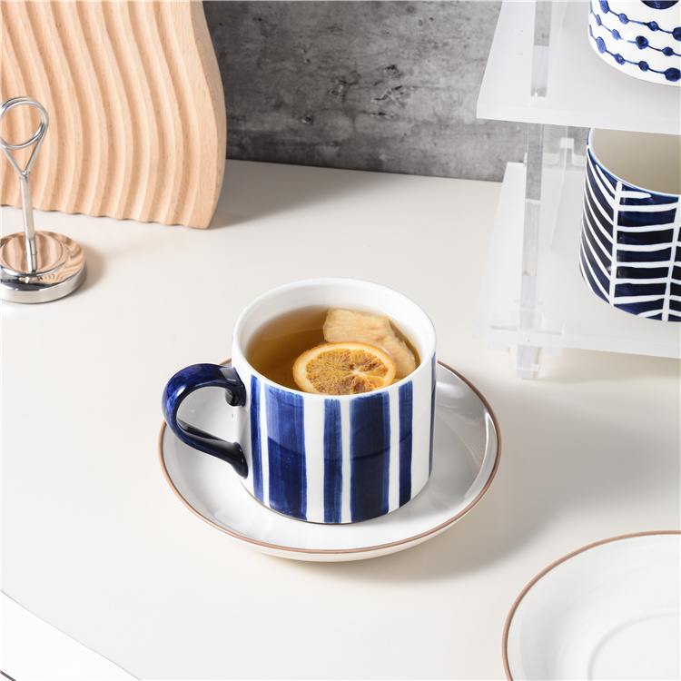 Ceramic basket color cup and plate series
