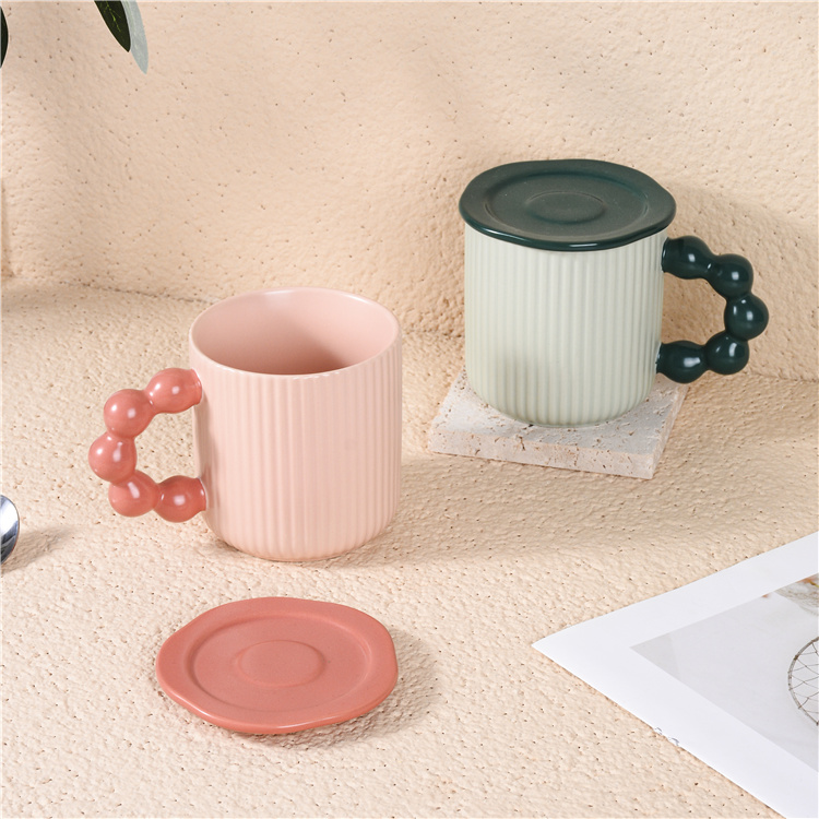 Ceramic bead series mugs and coffee cups