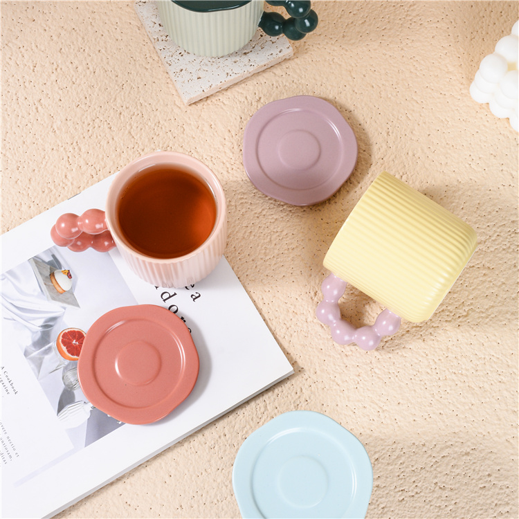 Ceramic bead series mugs and coffee cups