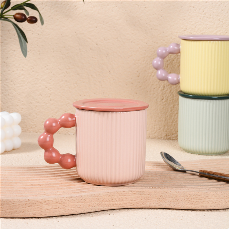 Ceramic bead series mugs and coffee cups