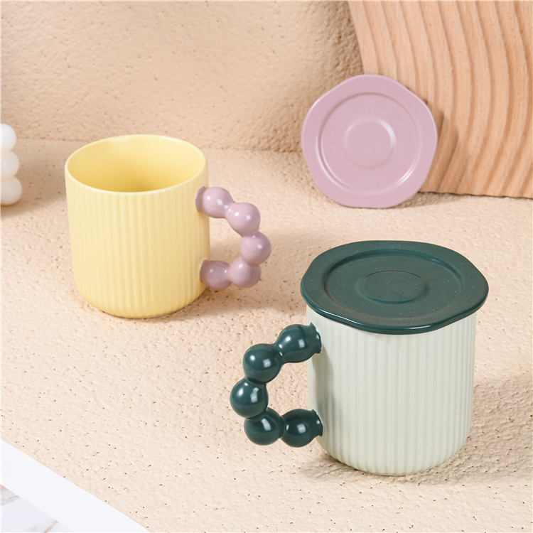 Ceramic bead series mugs and coffee cups