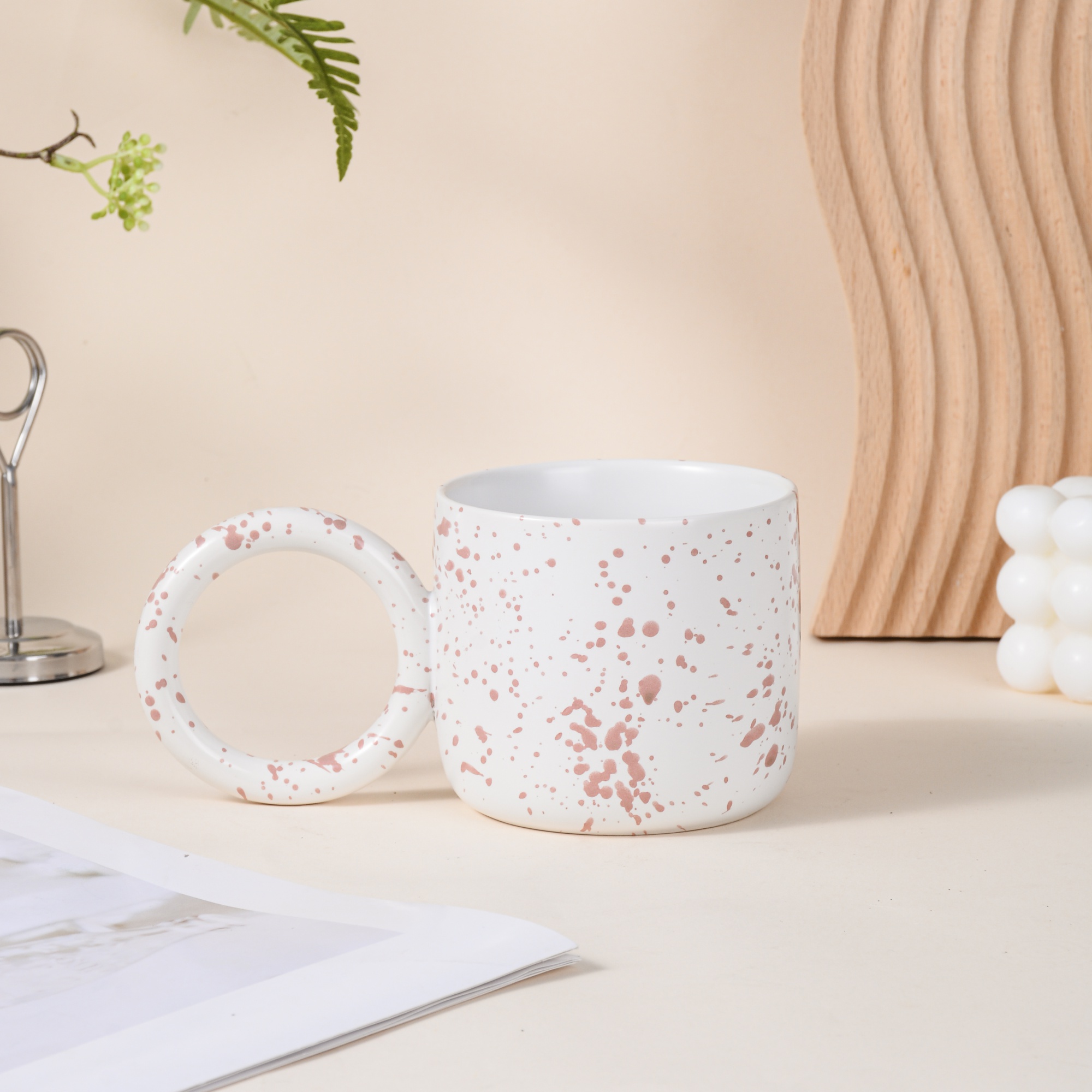 Ceramic round handle mug series