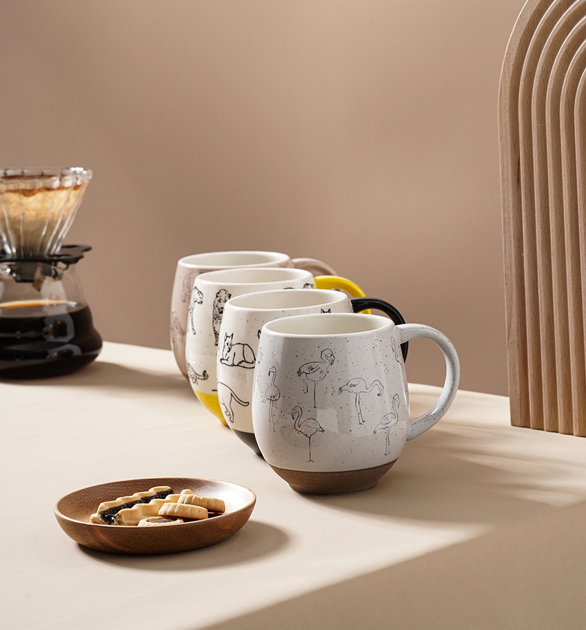 Ceramic giraffe mug series