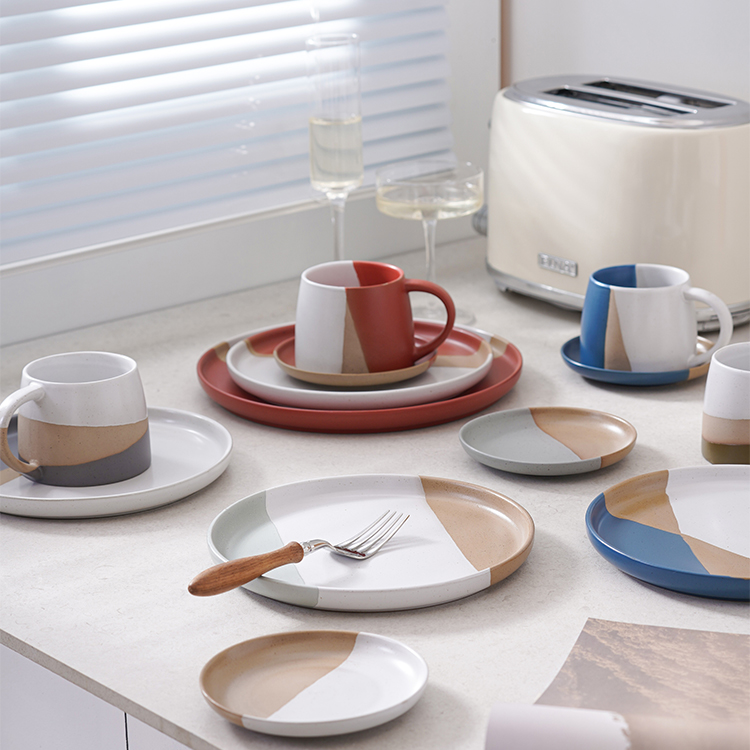 Ceramic geometric series tableware set