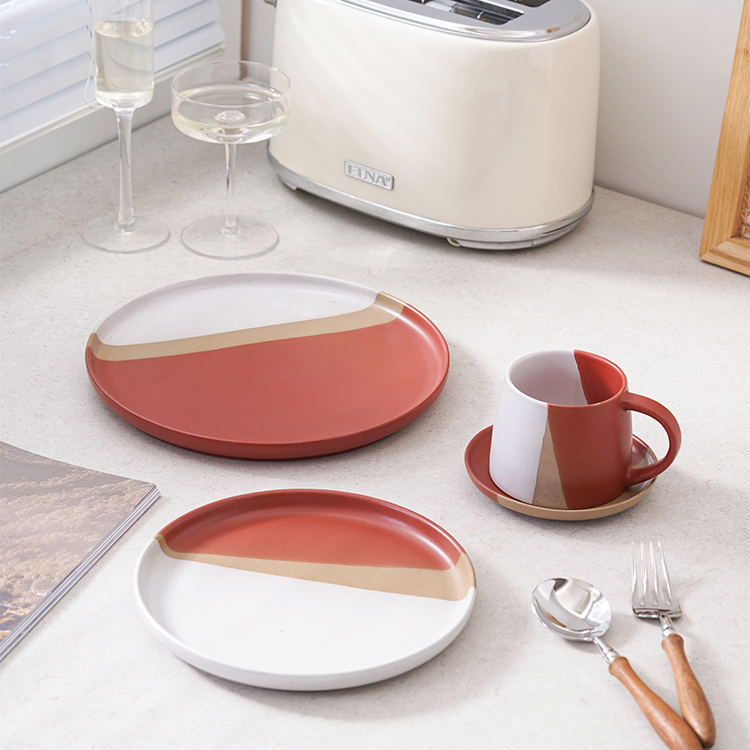 Ceramic geometric series tableware set