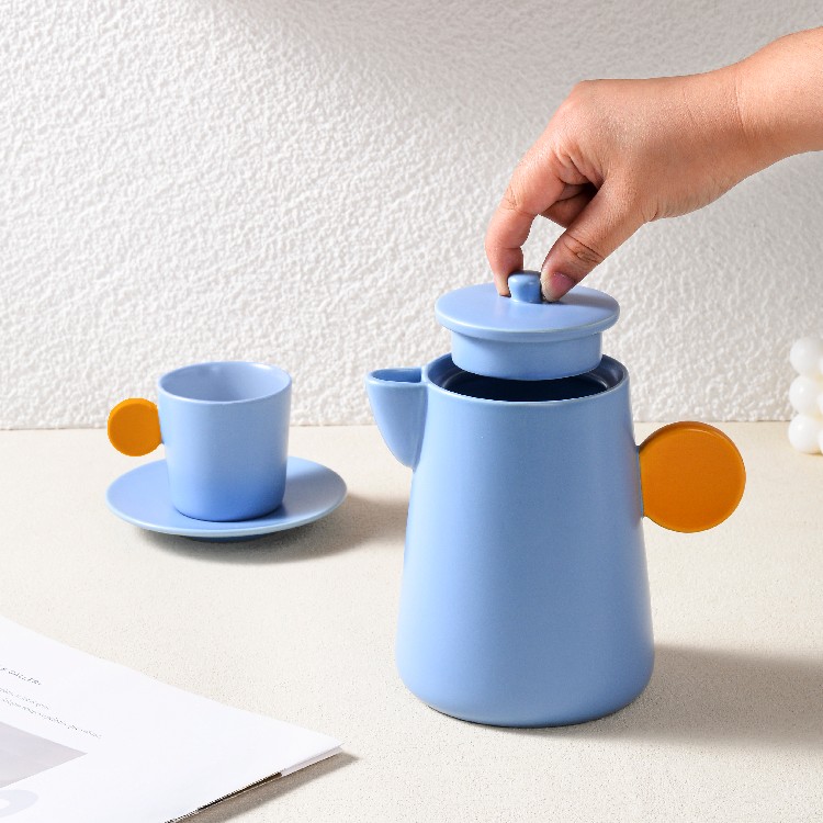 Blue teacup set series