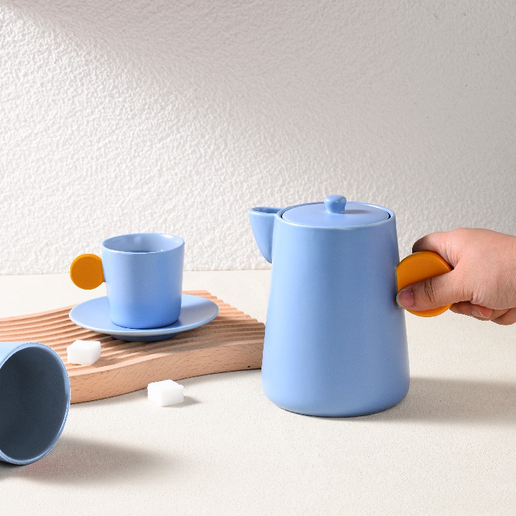 Blue teacup set series