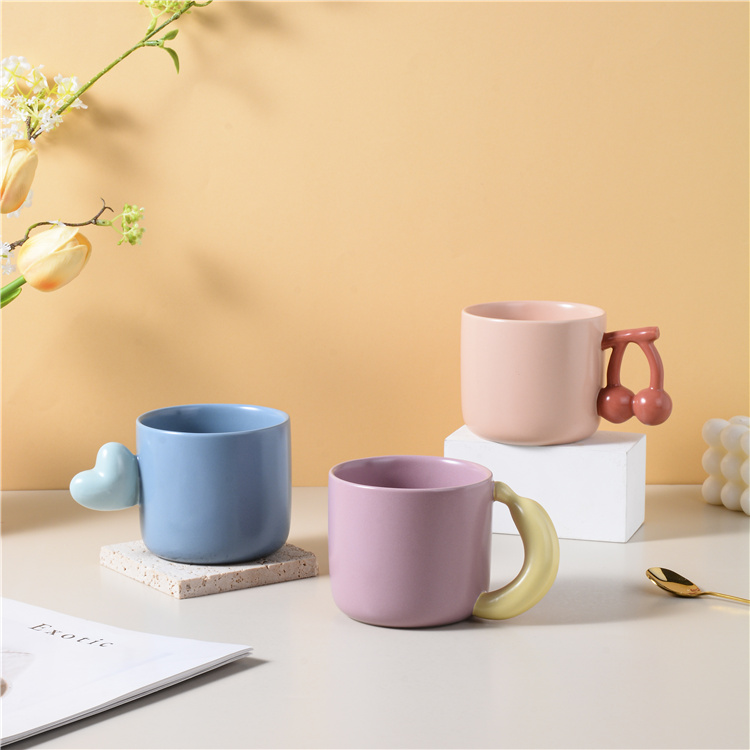 Fruit handle mug ceramic cup