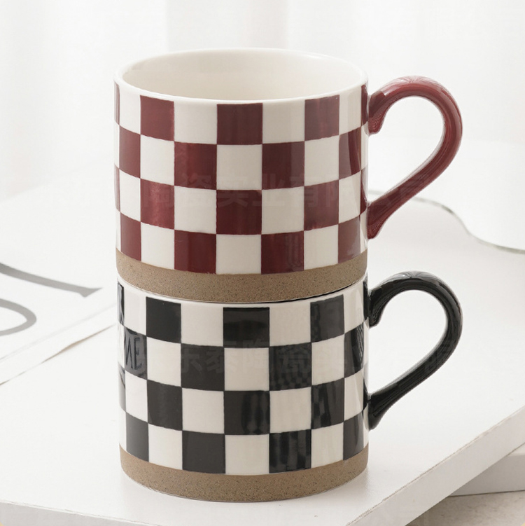 Square ceramic mug coffee cup