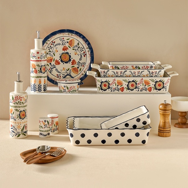 Country-style tableware ceramic set