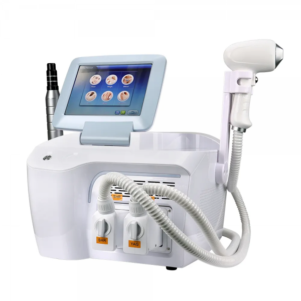 2 in 1 multifunctional 808 diode laser hair removal ice titanium nd yag machine and picosecond laser