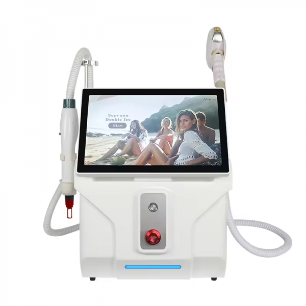 2 in 1 multifunctional ipl and nd yag q switch tattoo hair removal 2 year warranty diode laser 3 waves