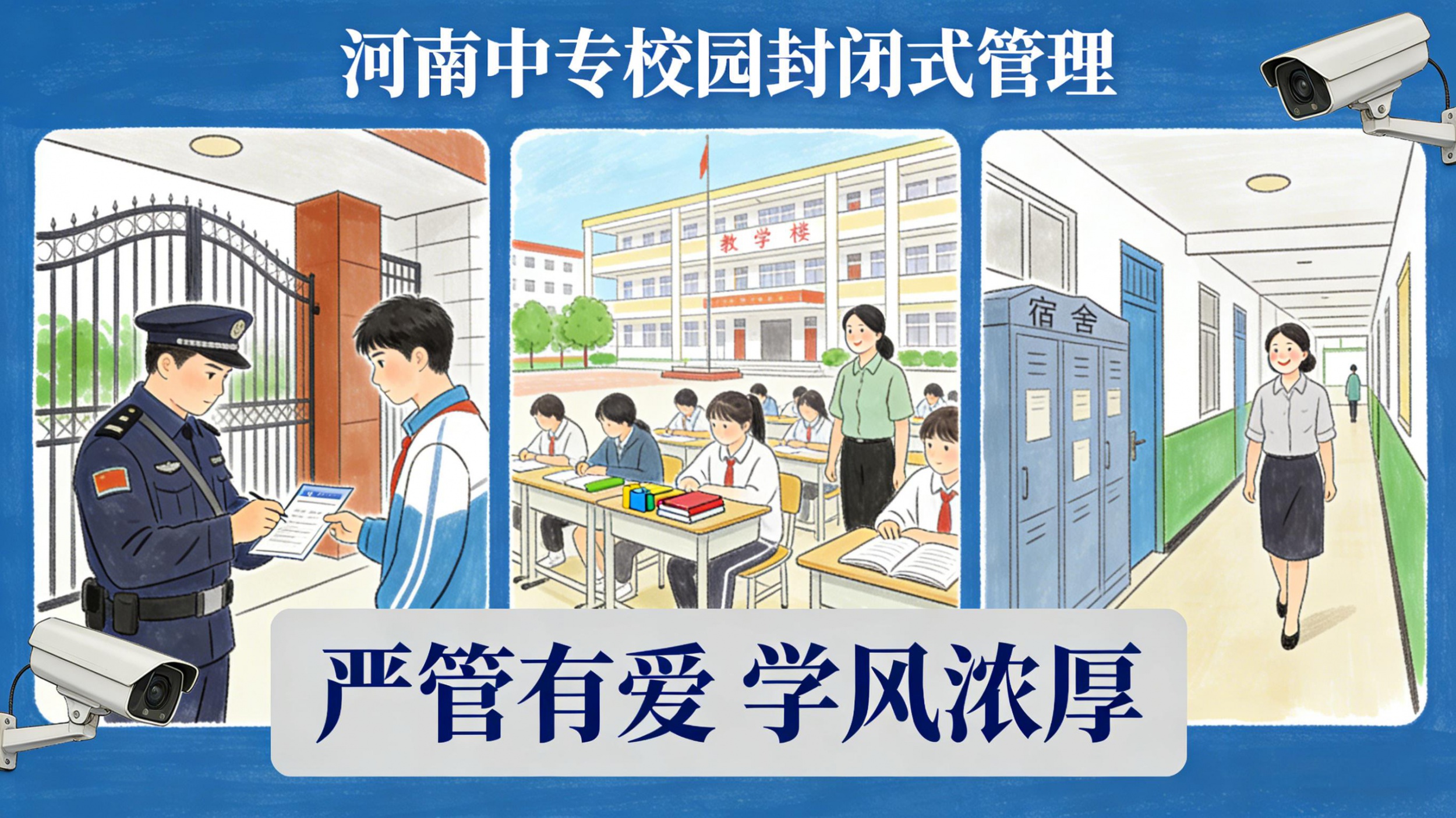藏在细节里的差距！2025河南中专校园管理环境解析，严管才是真负责
