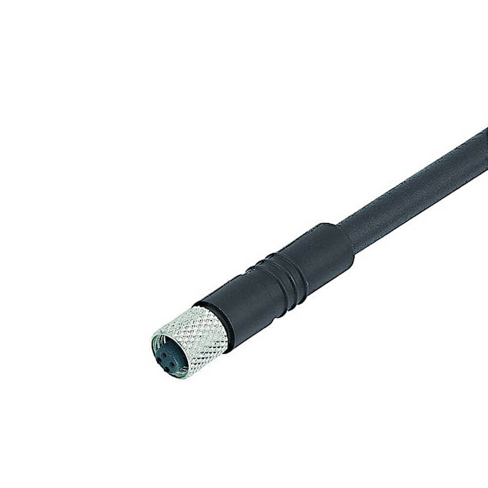 M5 Female Straight Overmolded Cable