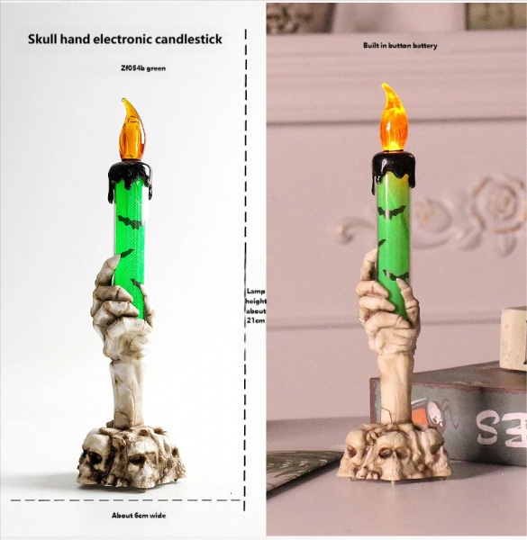 Halloween Skeleton Candle Holder