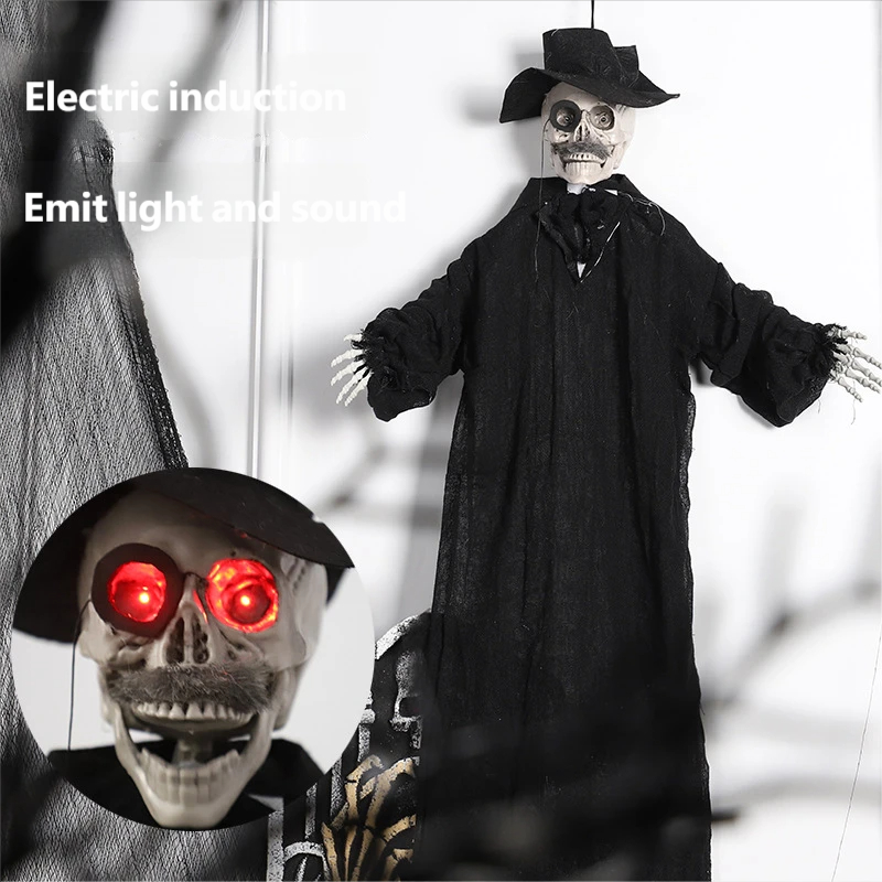 Halloween Black-Clad Gentleman Hanging Ghost