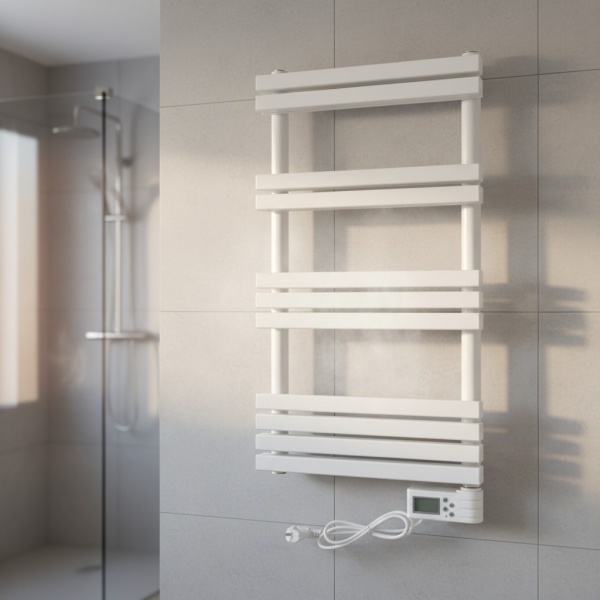 HUICHAN Prefilled Electric Heated Towel Rail Bathroom Radiator