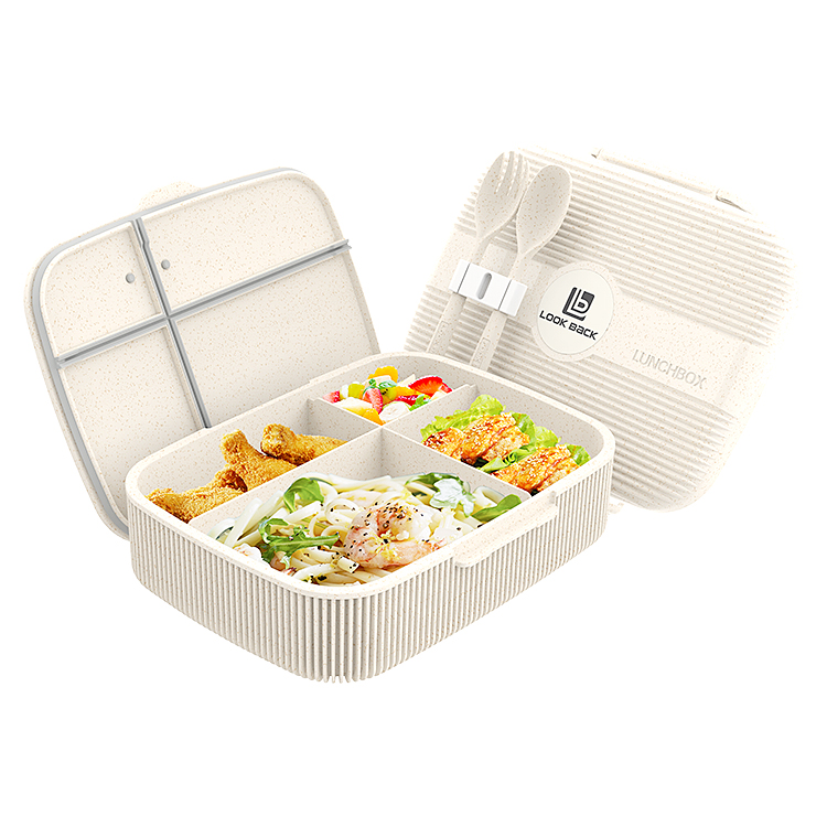 4 Seperate Compartments Leakproof Bento Box