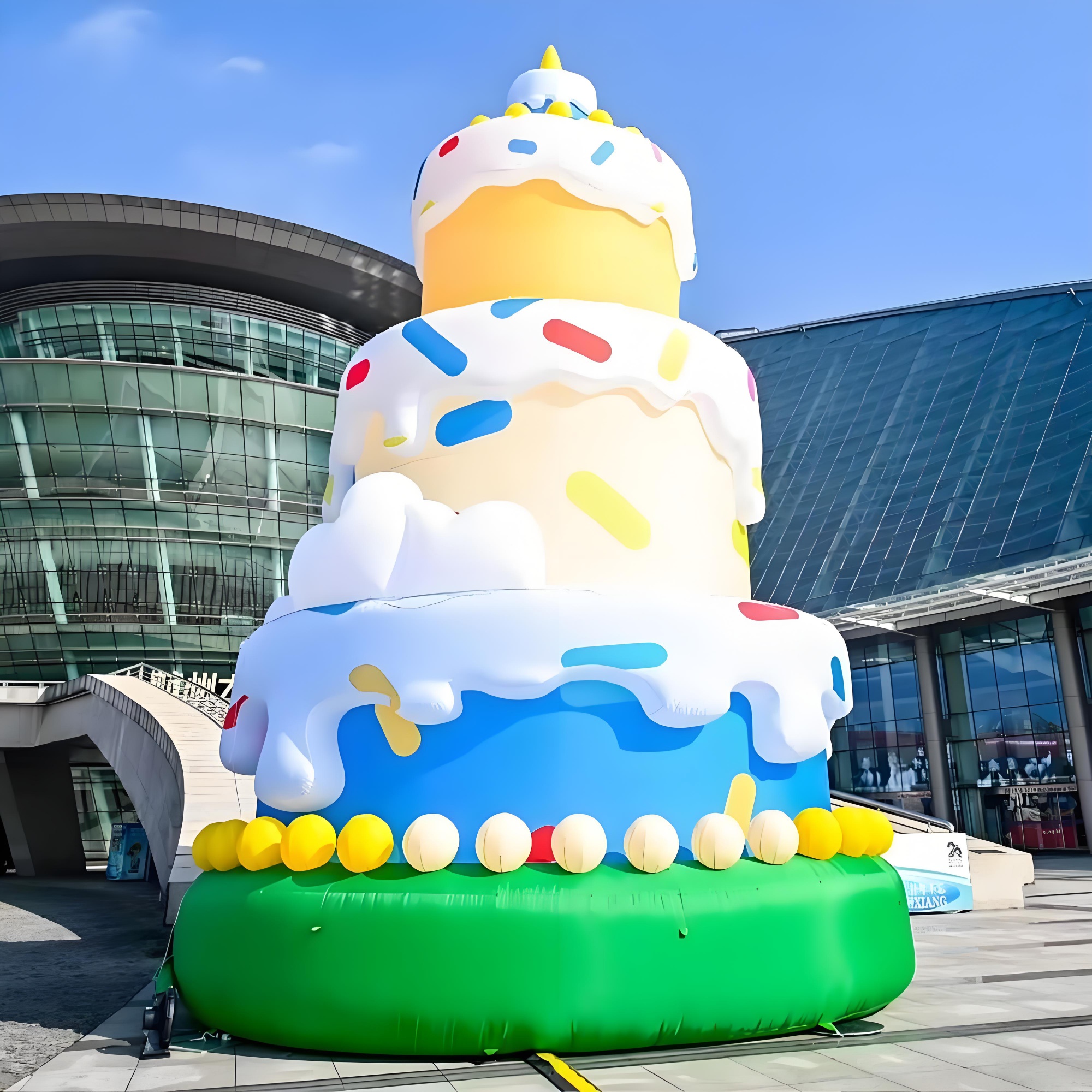充气蛋糕气模巨型生日蛋糕模型庆典舞台装饰活动展示美陈道具年会周年庆美陈宣传