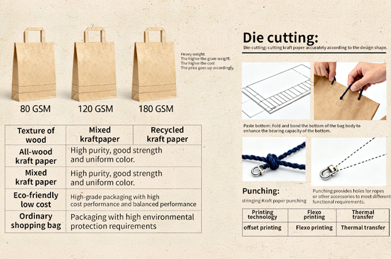 The Ultimate Guide to Kraft Paper Bags: From GSM & Material to Printing Techniques