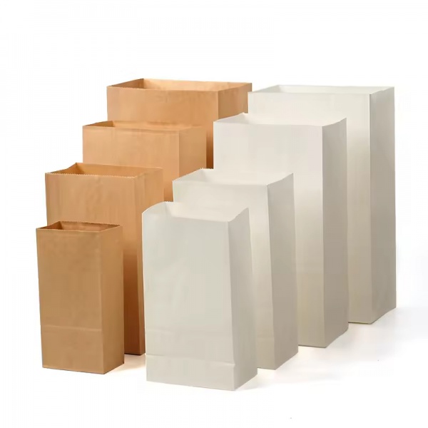 Custom Printed Logo Pharmacy Counter Medical Sickness SOS White Kraft Bread Paper Bags for Medicine Paper Bags Without Handles
