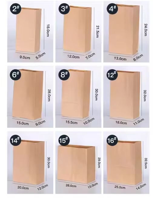 Custom Printed Logo Pharmacy Counter Medical Sickness SOS White Kraft Bread Paper Bags for Medicine Paper Bags Without Handles