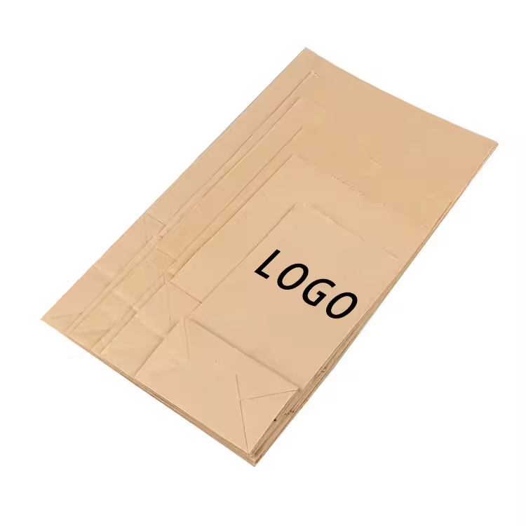 Custom Printed Logo Cardboard Food Packaging Paper Bag Cheap White Brown Kraft Gift Craft for Household Products for Shopping
