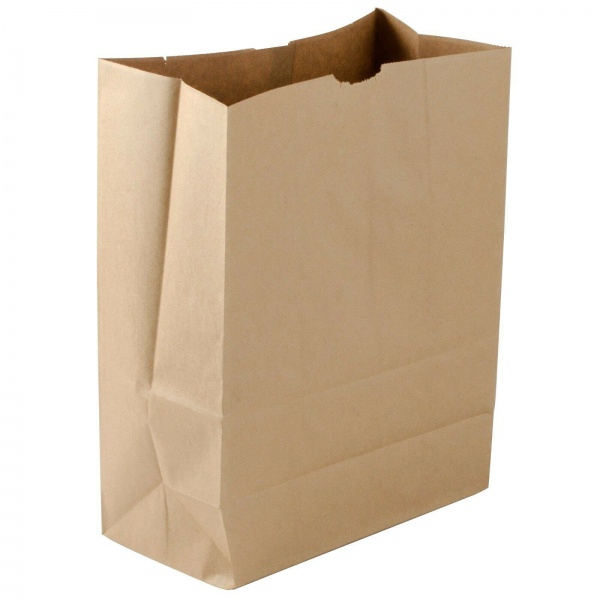 Large Heavy Duty Kraft Brown Paper Barrel Sack Bag, Grocery Bags,SOS Bags