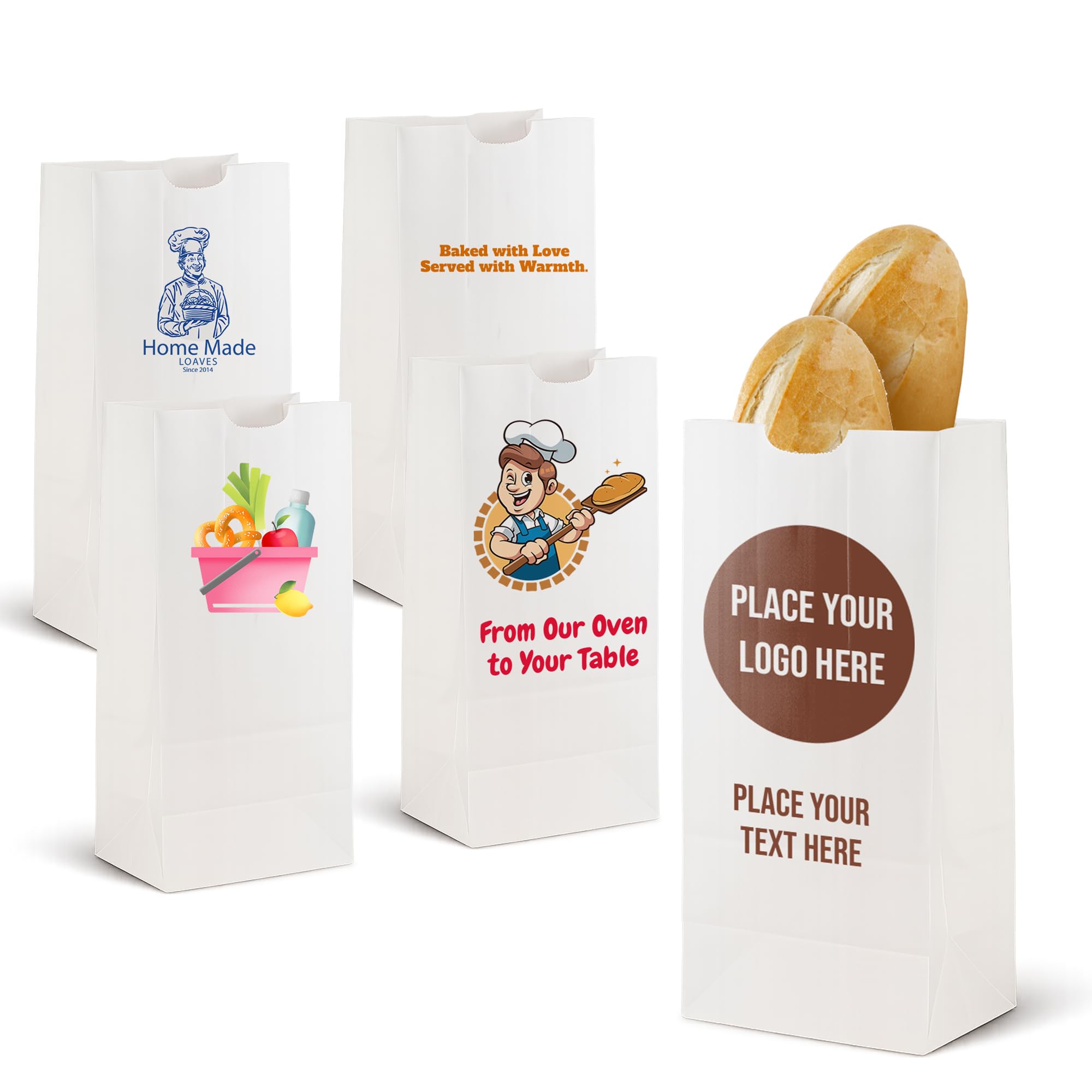 Brown Paper Bags Disposable Paper Lunch Bags Perfect for Shopping