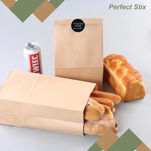 Perfect Stix Brown Bag 100 6lb Brown Paper Lunch Bags - Pack of 100ct