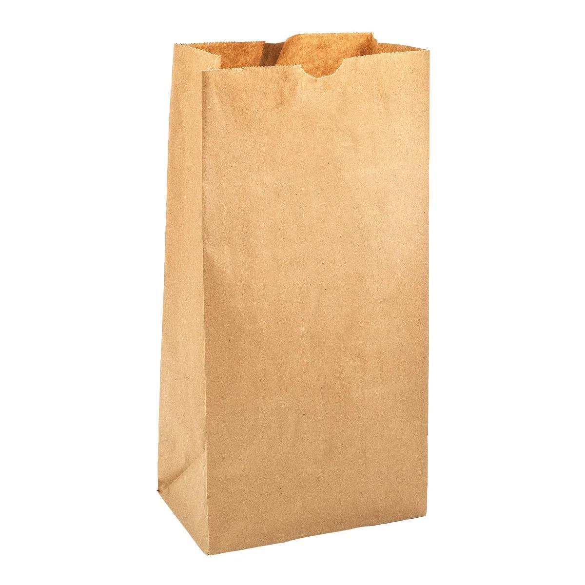 Kraft Paper Durable Bags for Groceries, Grocery Bags Durable Paper Barrel, Takeout, Retail, Bread Bags, or Thank you Bag