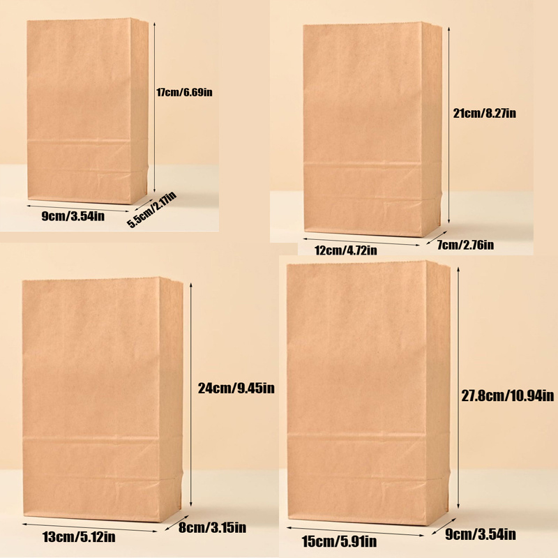 Thick & Durable for Party Favors, Gifts, and Bulk Packaging （Brown）, Gift Packaging | Natural Look | Sturdy Construction, Gift Bags