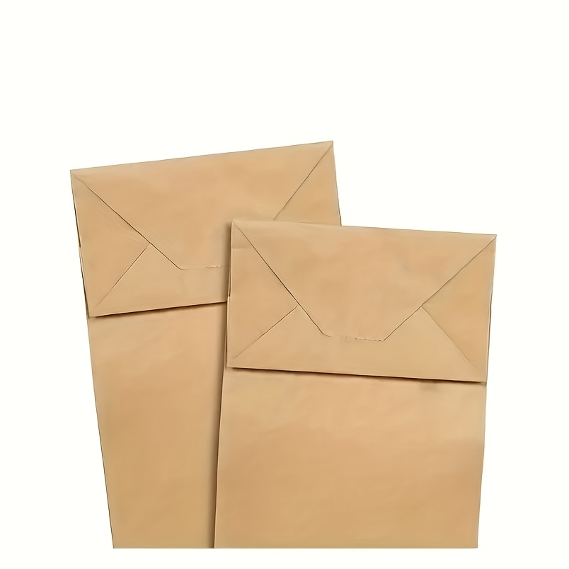 Disposable Foldable Brown Kraft Paper Bags, Suitable for Fast Food Restaurants, Coffee Shops, Supermarkets, Small, Medium, Large Sizes