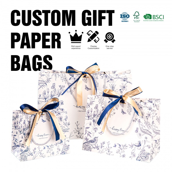 UV Printed Custom Logo Shoe Boutique Packaging Gift Personalized Paper Shopping Bag